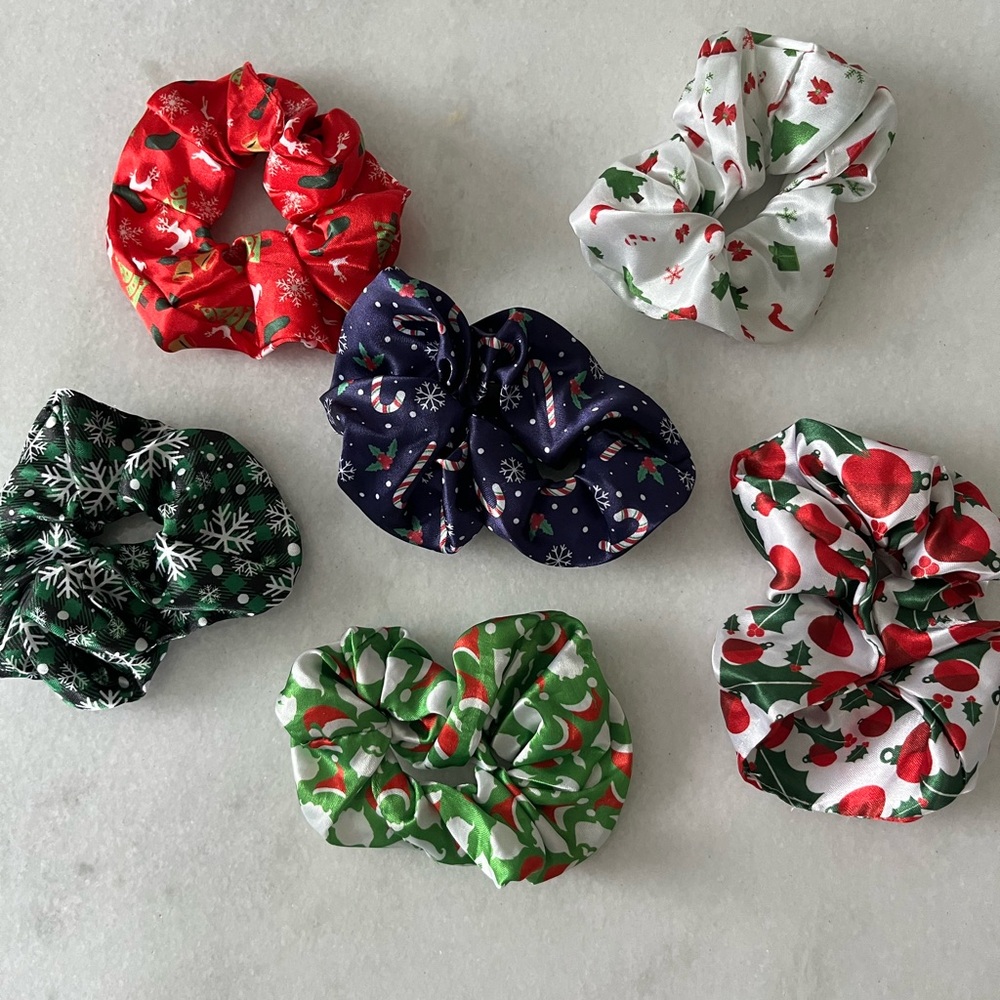 Festive Holiday Scrunchie Set